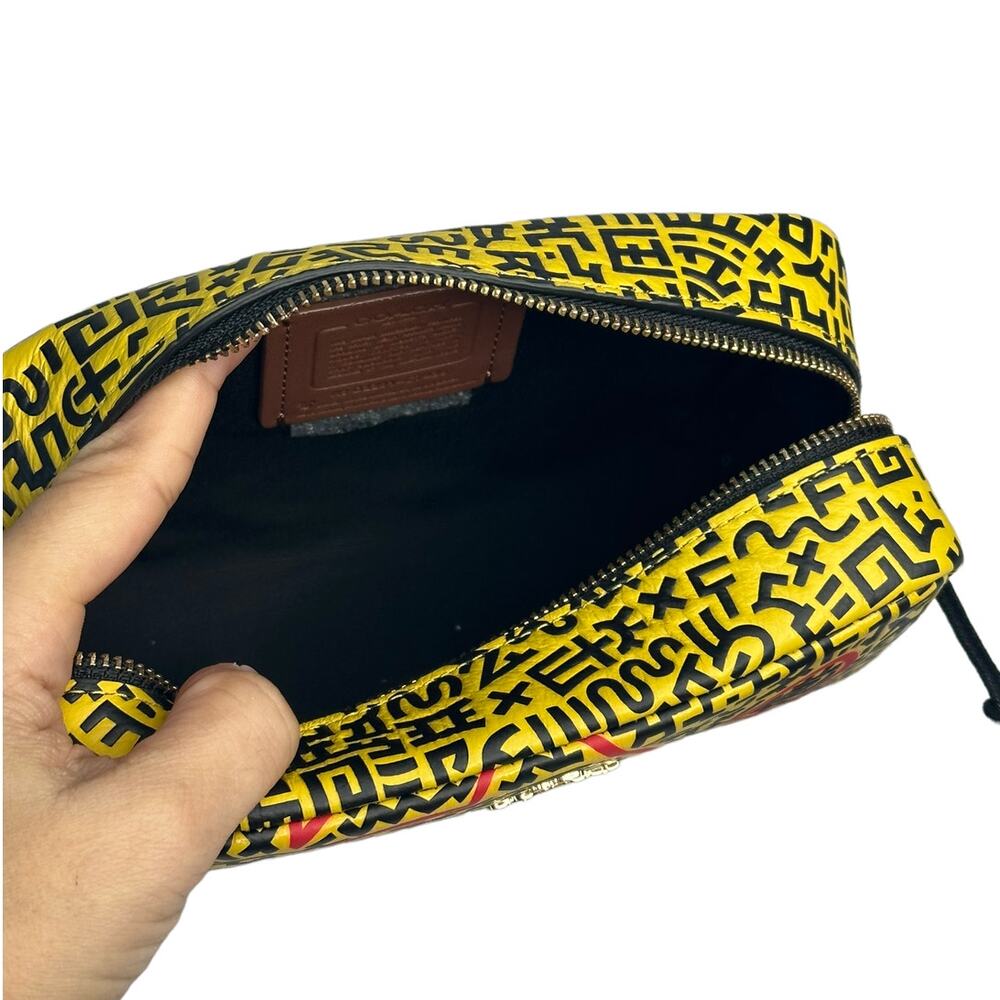 Coach Disney Mickey Mouse X Keith Haring Small Boxy Cosmetic Case - Picture 6 of 8